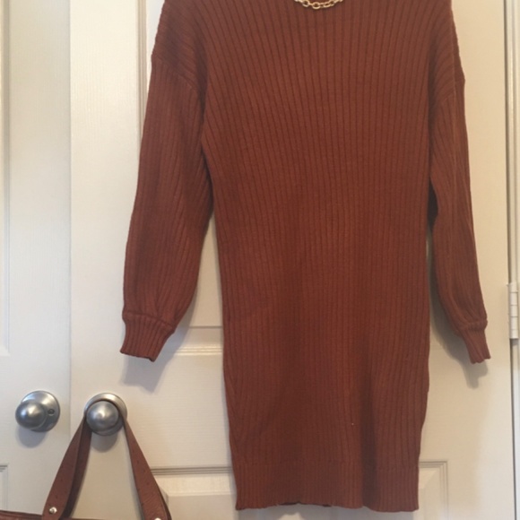 Brown Sweater Dress NWOT - Picture 4 of 7